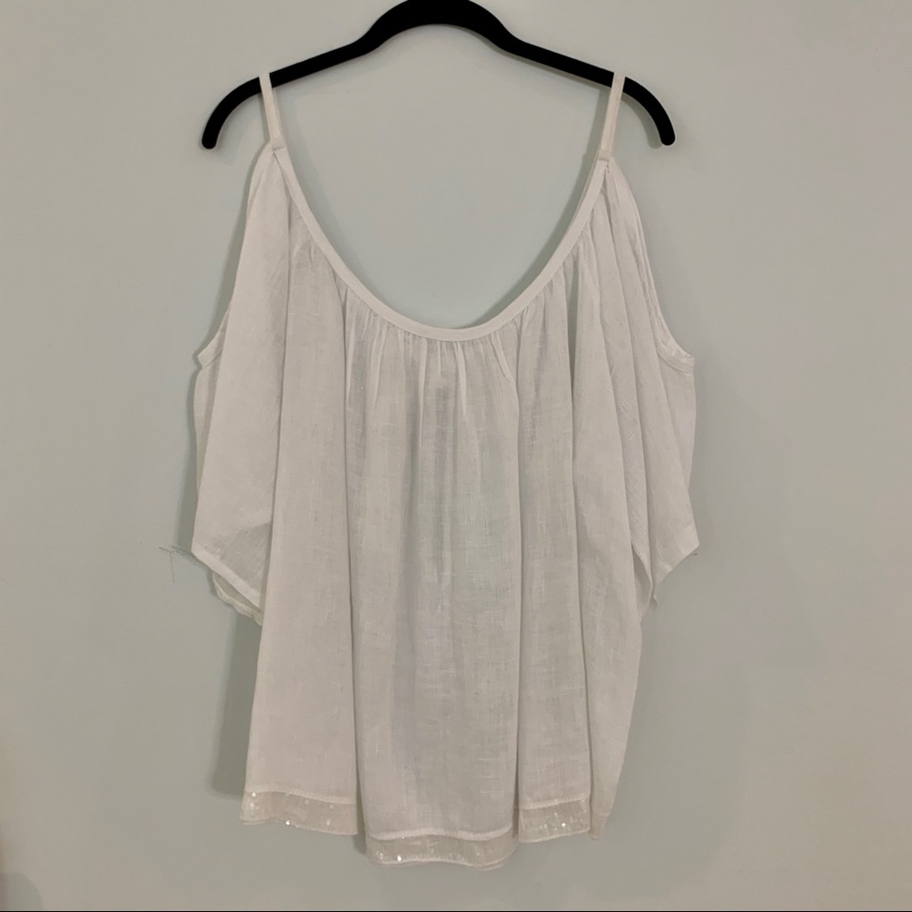 Linen White Top Large